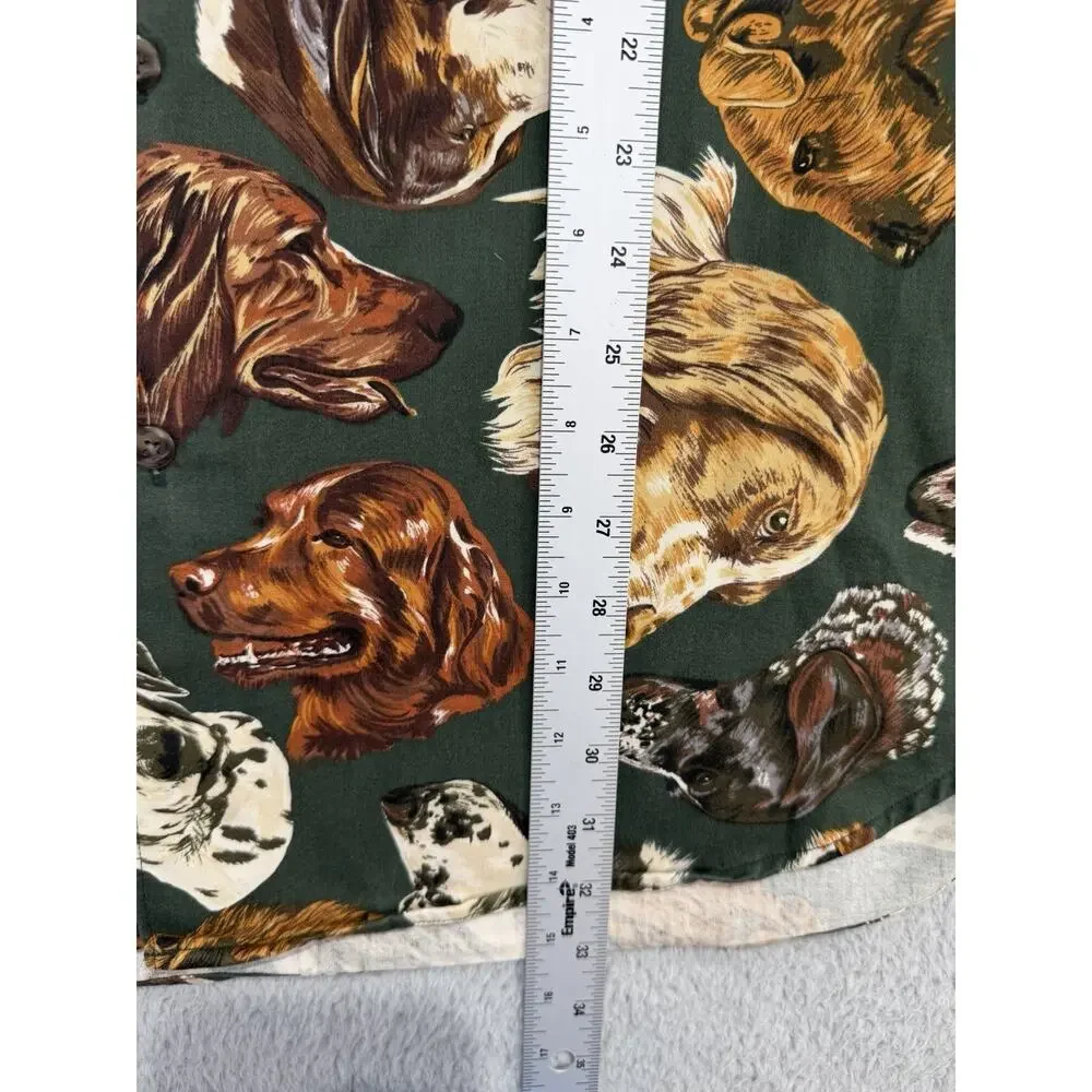 Vintage BANANA REPUBLIC SAFARI & TRAVEL DOG Men's Sz XL Long Sleeve Shirt